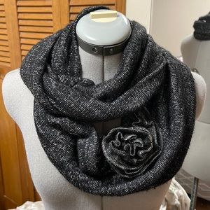 Dark grey infinity scarf